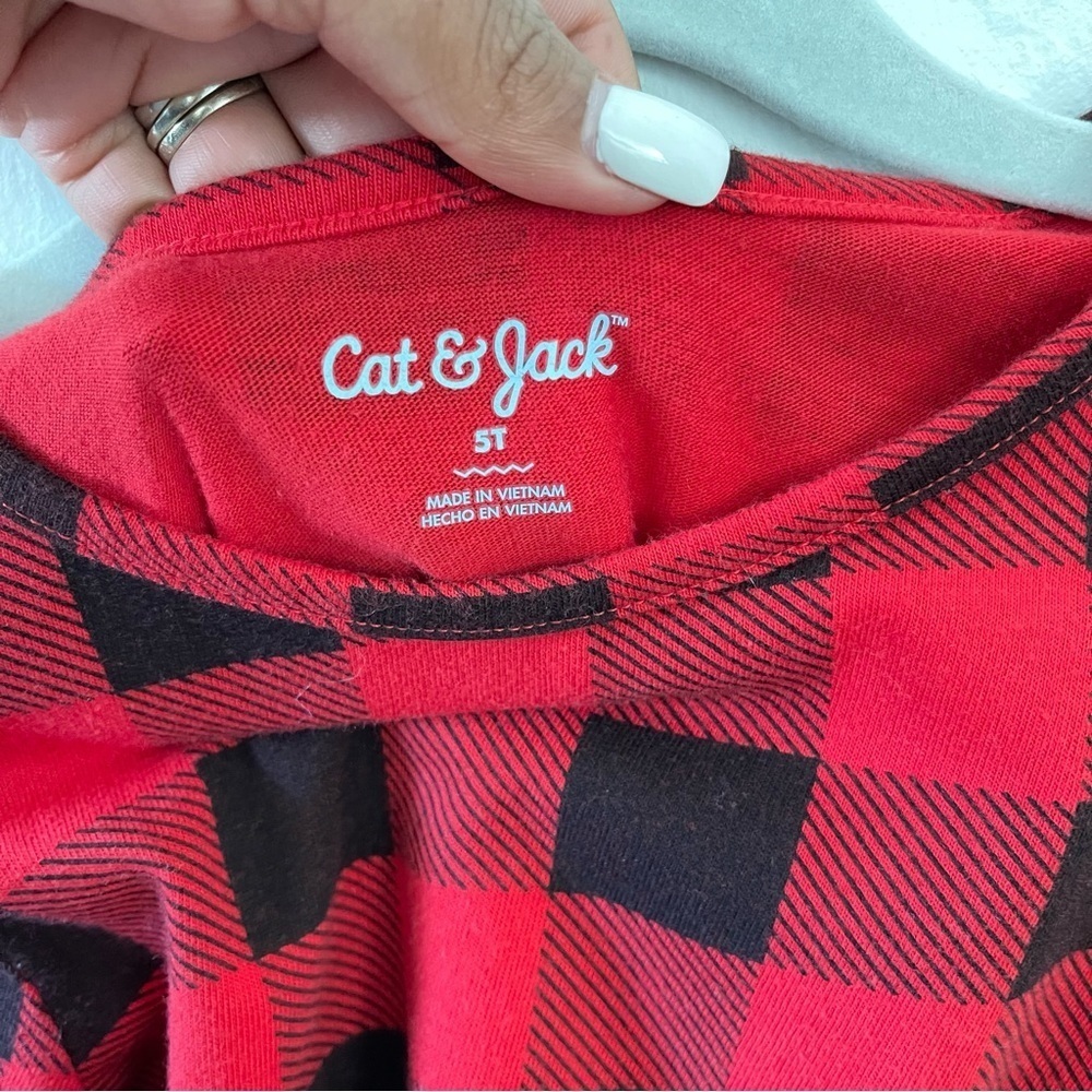 Girls Plaid Red /Black Dress - Picture 3 of 3